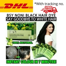 2 x Hair Dye Noni Shampoo Black Essence Magic BSY Color Plant Natural 20ml Herba