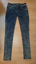 Batik Washed Jeans Gr.36 mit Türkisen Knöpfen Alternativ