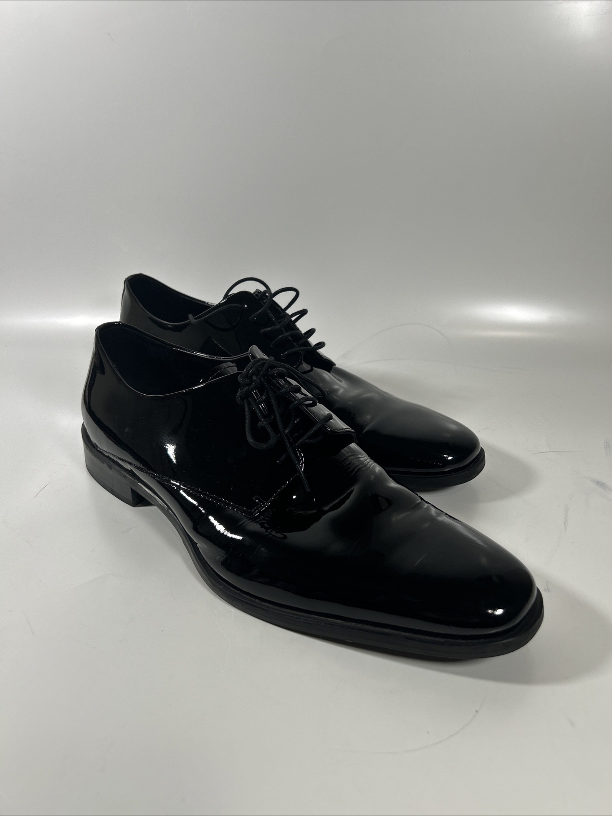 SAOLA Smoking da uomo nero calibrato pelle patinata taglia 11 5 M