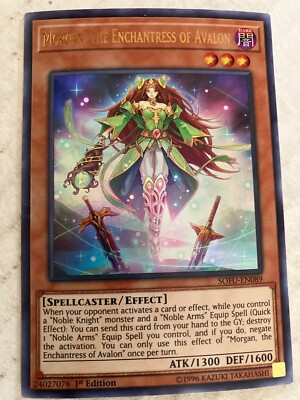 yugioh card scans Morgan, the enchantress of avalon 1st edition foil yu-gi-oh gaming cards  cscan