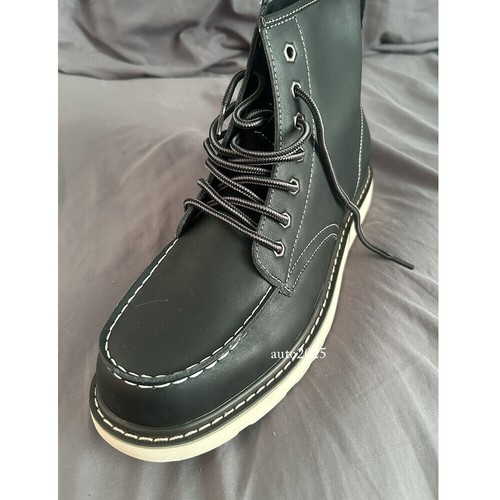 Leder Mode Herren Schuhe Herbst Winter Retro Stiefel Plüsch Warm Arbeitsstiefel - Bild 8 von 16