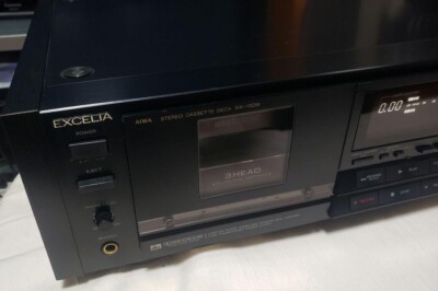 AIWA EXCELIA XK-009 Stereo Cassette Deck 3 Head Black USED(Working
