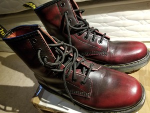 mens red leather boots