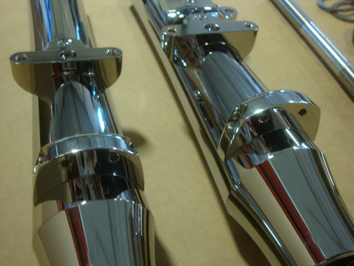 アクセサリー olddog BIG DOG MOTORCYCLES OEM CHROME FRONT FORK SLIDERS 2004-11 K