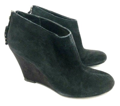 anne klein black suede boots