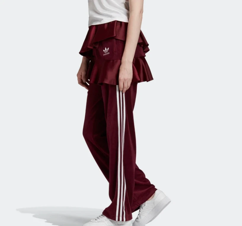 Adidas Originals x J Koo Women Track Pants Maroon Red FT9894 Size