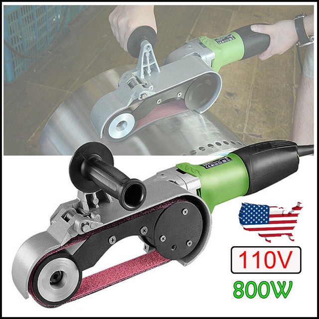 110V Pipe Tube Polisher Belt Sander Stainless Steel iron Electric Sanding Tool eBay