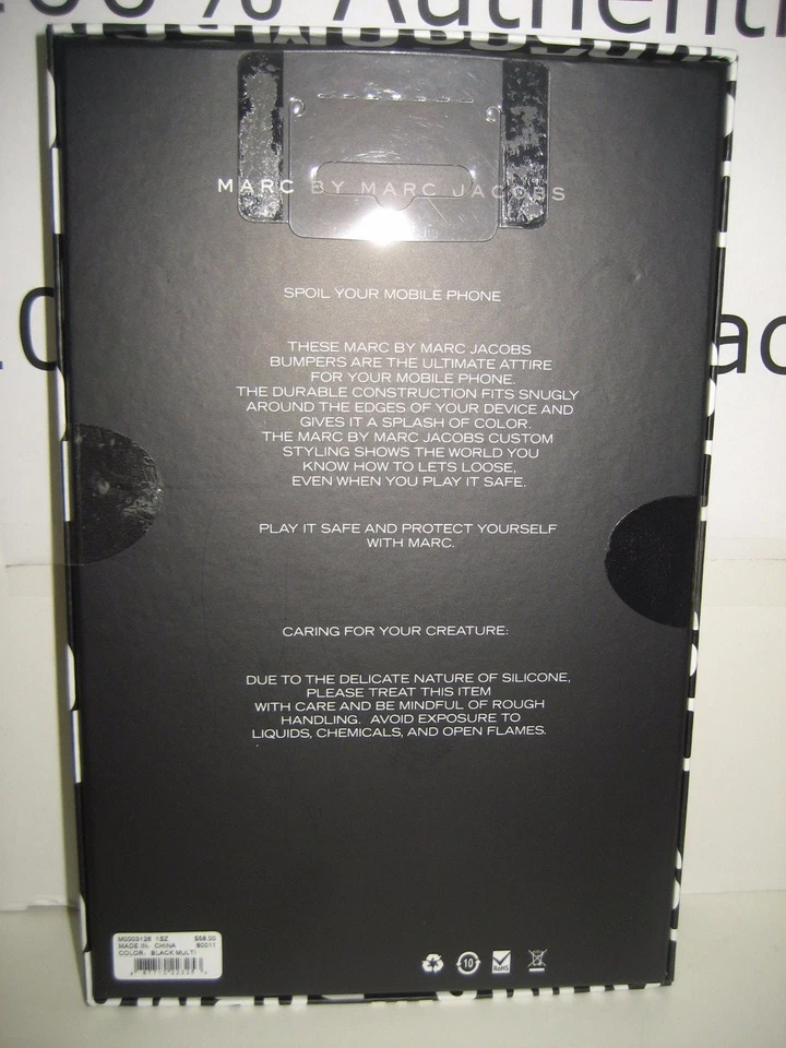 $58 NUEVO Estuche Parachoques Teléfono Marc Jacobs Negro SamSung Galaxy S4 5.4Wx2.75Hx.4 Foto 4 de 4