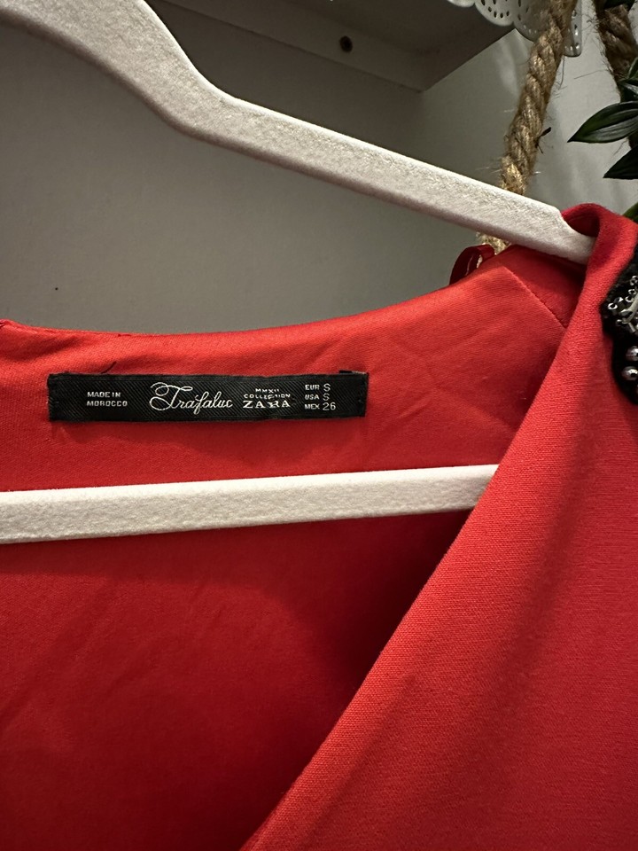 Red zara dress size small perfect for Occasion /wedding/party/xmas