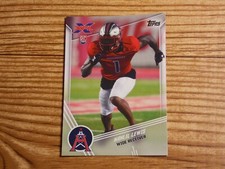 Houston Roughnecks 2020 XFL Base #173 Kahlil Lewis RC Football Card