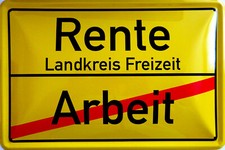 Blechschild Schild 20x30 cm - Rente Landkreis...