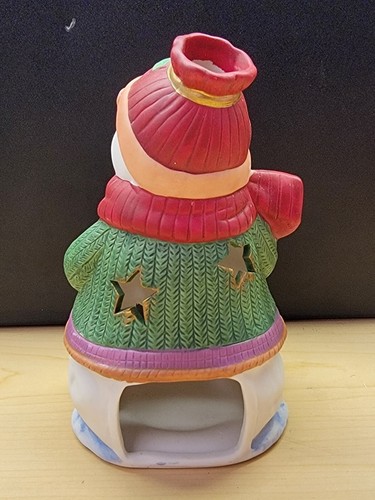Scott's Snowmen and Puppy Tea Light Holder 6935 Debra Jordan Bryan - Picture 2 of 3