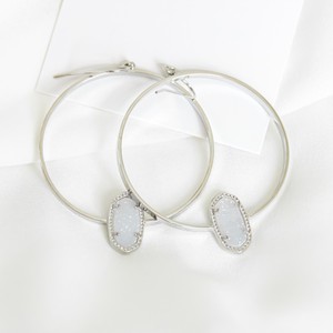 kendra scott silver hoop earrings