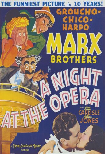 Marx Brothers A Night At The Opera reprint mini poster 2 sizes available.  - Afbeelding 1 van 4