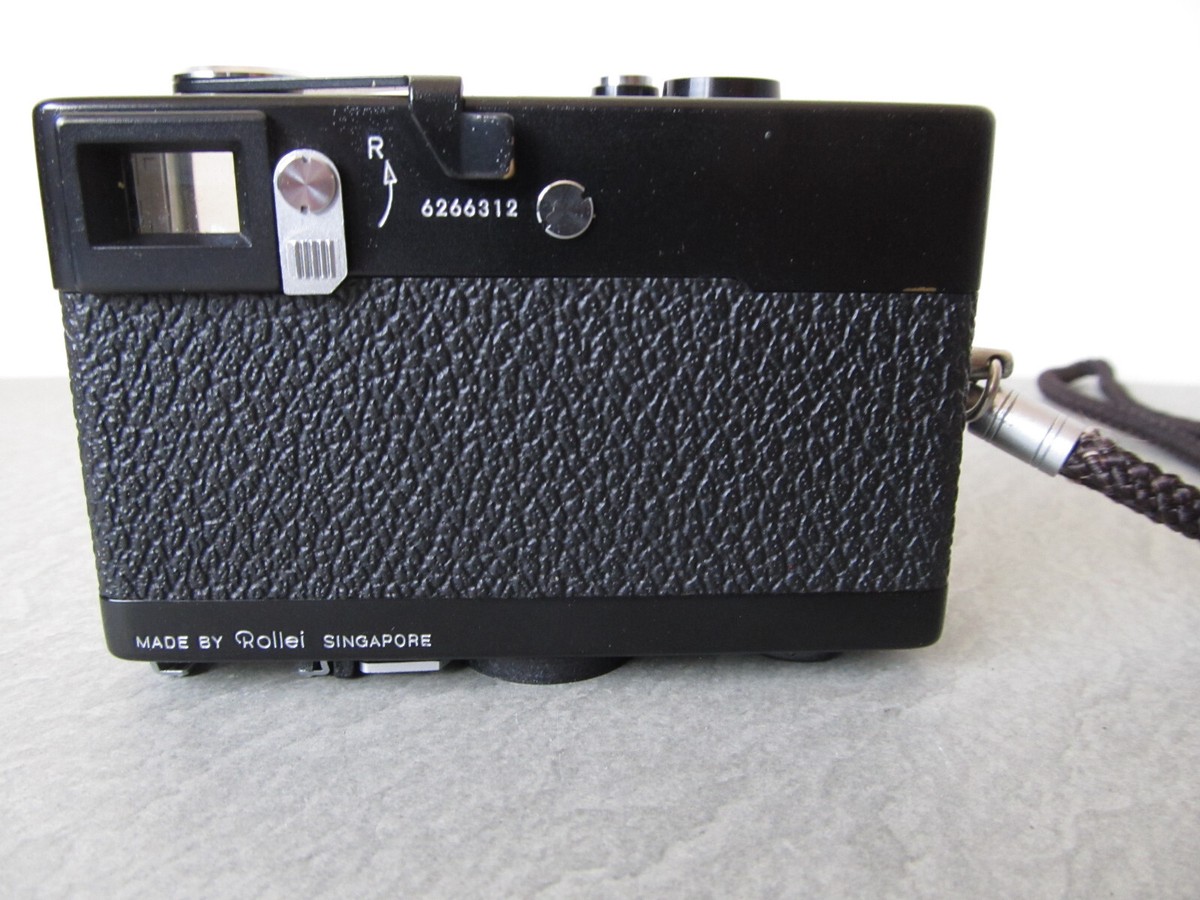 SERVICED & TESTED Rollei 35 T Black 35mm Film Camera Tessar 40mm 3.5 Lens N.MINT