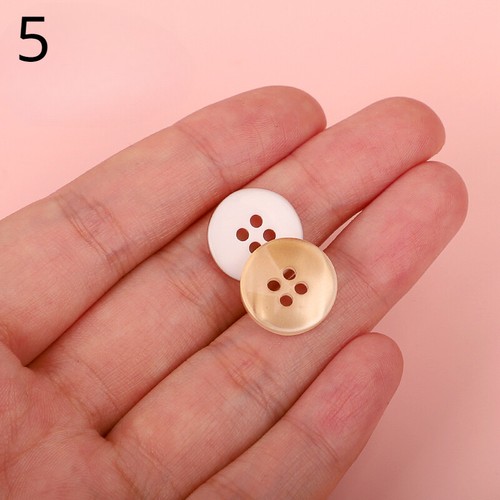 10PCS 4 Hole Resin Round Buttons Pearl Button for Coat Gradient Color 15/17/22mm - Picture 19 of 20