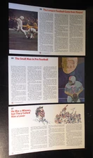 1977 Miami Dolphins 3 RARE Bowmar cards Don Shula Bob Griese longest game  8x14"