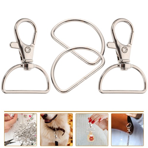 35 Sets Of Multifunction DIY Metal Stainless Steel Keychain Snap Clips - Picture 3 of 12