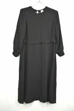 Asos Women's Open Back Black Cocktail Dress Long Sleeve Loose Fit Size 0 Evening