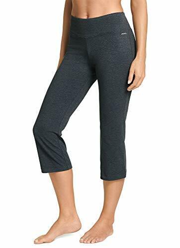 Jockey Womens Black Slim Stretch Flare Athletic Yoga Capri Pants Size L for sale online | eBay