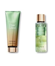 Victoria's Secret Pear Glace Fragrance Body Mist And Body Lotion 8.4  8 Oz.