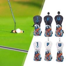 Golf Wood Headcover Protector Wear Resistant Anti Scratch Funny Long Neck Golfer