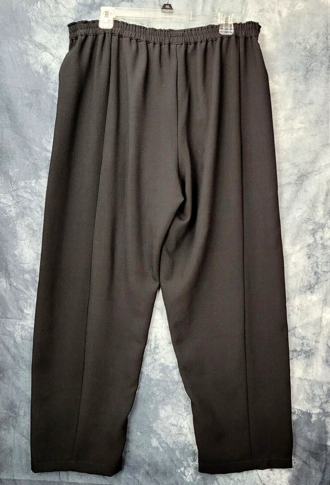 Pantalones Blangue para mujer talla 3 negros cintura elástica 3/4 Foto 2 de 4