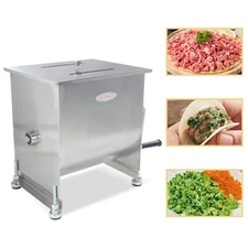 Hakka Manual Meat Mixer 60lbs 30L Sausage Mixing Machine Stainless Steel