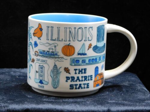 STARBUCKS Ceramic Mug 14 oz Been There Series Illinois