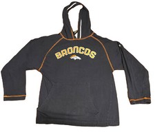 NFL Team Apparel Reebok Denver Broncos Hoodie Sweatshirt Pullover Youth See Pix