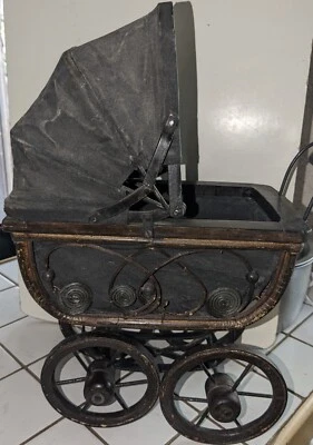 Ancien Petit Landau De Poupée - Photo 1/4