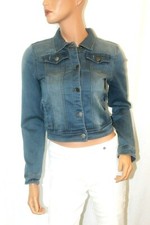 *nwt* $109 Womens Gianni Bini Denim Cassidy Botanical Frost Jacket Size Xs
