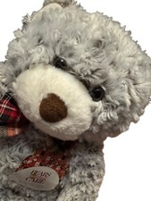 FAO Schwarz Bears With A Cause Gray Plush Teddy Bear With Plaid Bowtie 2017