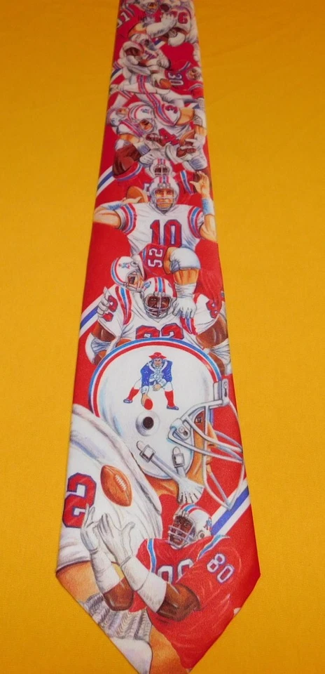 RALPH MARLIN 红色/白色/蓝色全新英格兰爱国者标志聚合物领带-领带。 — 第 4/4 张图片