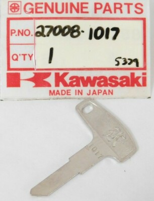 1 NOS Genuine Kawasaki F5 G4TR F8 G3SS KH 100 Factory Key Blank # 1017 ...