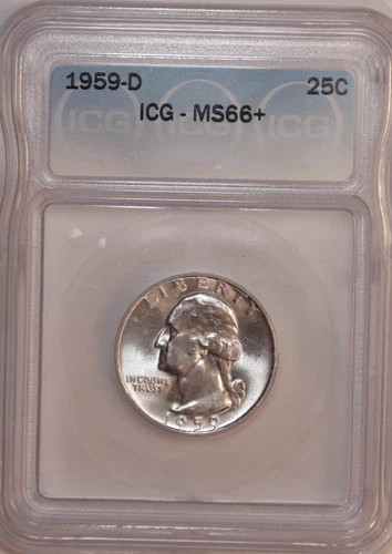 1959-D Silver Washington Quarter - ICG MS66+ - #2391D