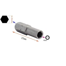 4mm to 1/4" (ADAPTER takes 1/4” bits to 4mm bits) magnetic