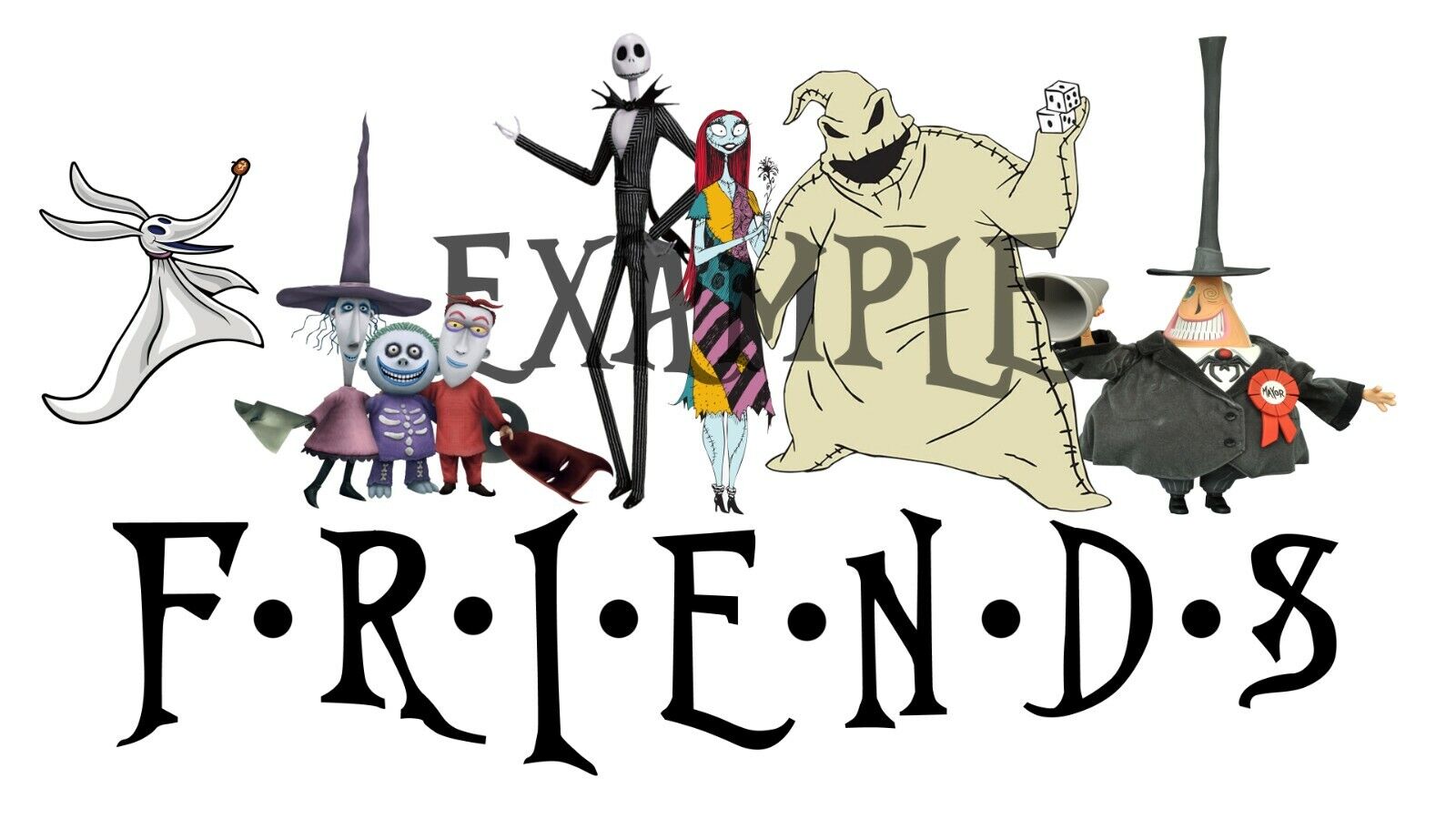 Nightmare Before Christmas Friends - T Shirt Iron On Transfer - | Ebay