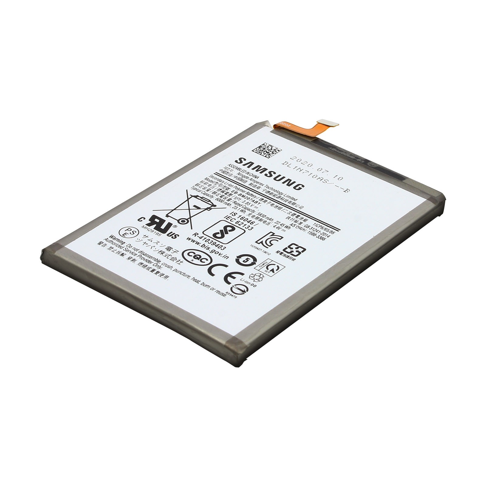Batterie Galaxy M31 haute capacité 6000mAh cellule lithium noire