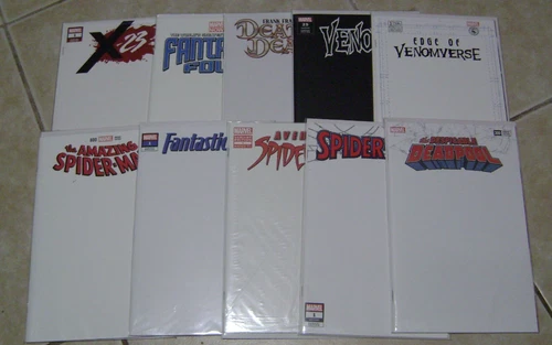 30X Blank Sketch Cover Variants Marvel Comics Spiderman FF X-Men Star Wars VF-NM