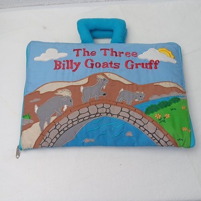 Pockets Of Learning Cloth Book Plush The Billy Goats Gruff Quite Soft Hands On
