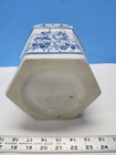 Vintage Chinoiserie Blue & White Porcelain Pagoda Canister with Lid — photo 7
