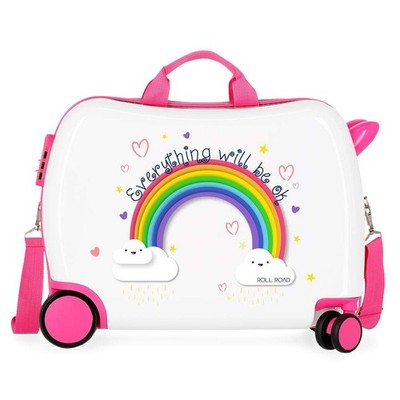 Arcoiris Everything Ok KinderKoffer Rosa 50x39x20 cms Hartschalen ABS Kombina...