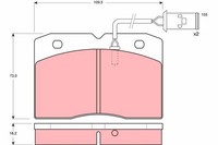 Bremsbelagsatz Scheibenbremse Vorne TRW GDB478 FÜR Iveco BremsbelÄGe Belagsatz