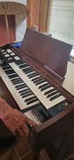 Wurlitzer Electric Organ Solid State Cassette Recorder Built-in Speaker Wood