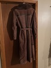 Woman’s long Brown Leather, Suede Coat with Fur collar by Juan Sebastian. — photo 8