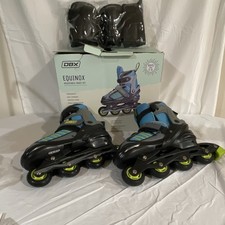 DBX Equinox Adjustable Youth Inline Skates Large 5-8 with Protective Pads