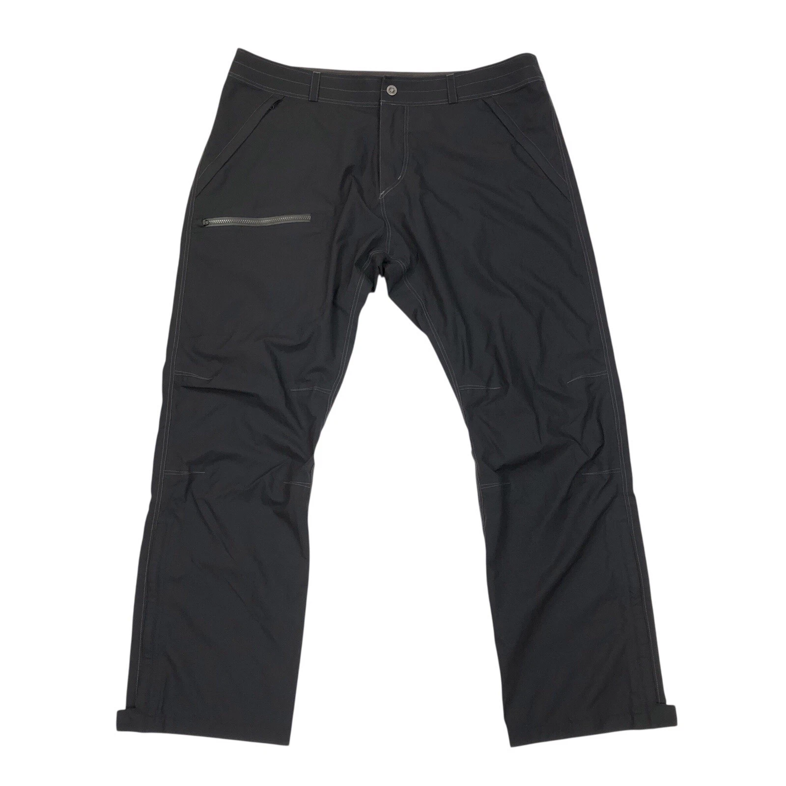 Kuhl Jetstream Rain Pants Men's 42 42X32 Black Water Repellant Camping Hiking