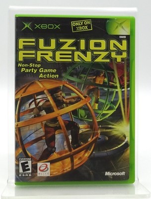 Fuzion Frenzy Video Game Microsoft Xbox 2001 COMPLETE w/ Manual CIB Black Label