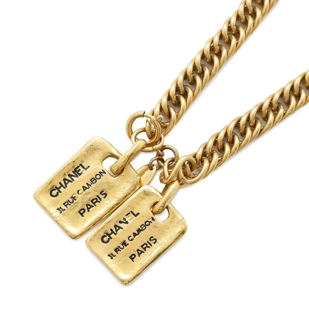 Collana CHANEL Cambon Plate Catena Metallo Oro
